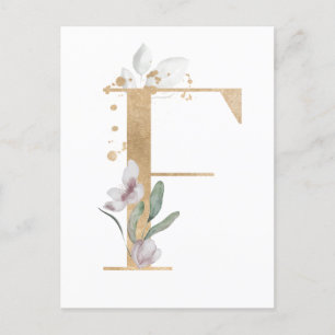 Letter F Monogram Briefkaart