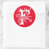 Letter F Monogram Initiaal Familienaam Greeting Ronde Sticker (Tas)