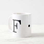 Letter F Monogram Klassieke Mok, 11 oz Koffiemok (Voorkant links)