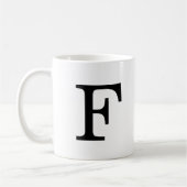 Letter F Monogram Klassieke Mok, 11 oz Koffiemok (Links)
