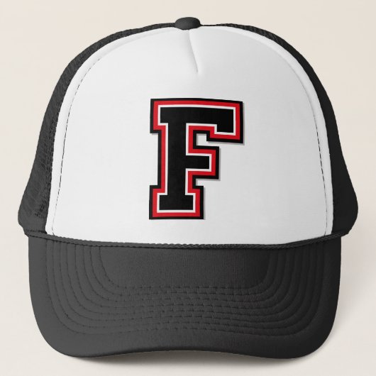 Letter "F" Monogram Trucker Pet (Voorkant)