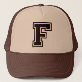 Letter "F" Monogrammed Trucker Pet