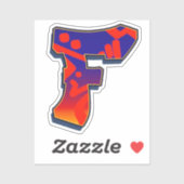 Letter F -  Night Sky Sticker (Vel)