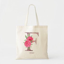 Letter F Persoonlijke naam monogram bridesmaid Tote Bag