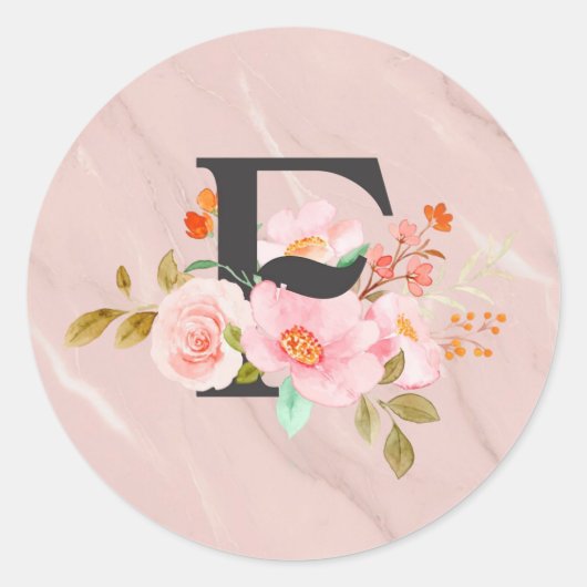 Letter F Ronde Sticker (Voorkant)