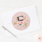 Letter F Ronde Sticker (Envelop)