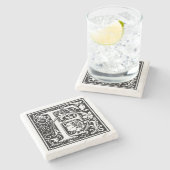  letter "F" Stenen Onderzetter (Zijkant)