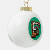 Letter f Thanksgiving gift style Keramische Bal Ornament (Links)