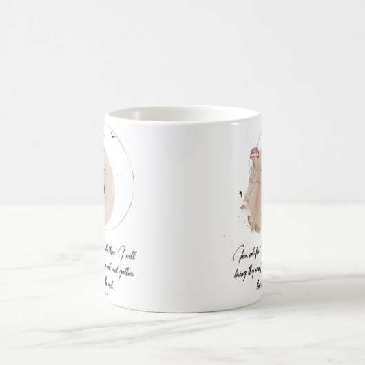 Letter F, waterverf Bijbel prijsopgave mok (Center)