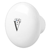 Letter Face Ceramic Knob. Keramische Knop (Rechts)