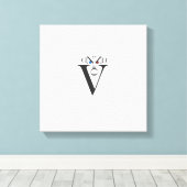 Letter Face Wrapped Canvas Afdruk (Insitu (Houten vloer))