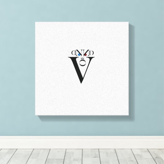 Letter Face Wrapped Canvas Afdruk (Insitu (Houten vloer))