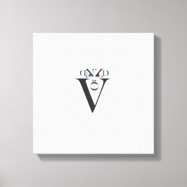 Letter Face Wrapped Canvas Afdruk