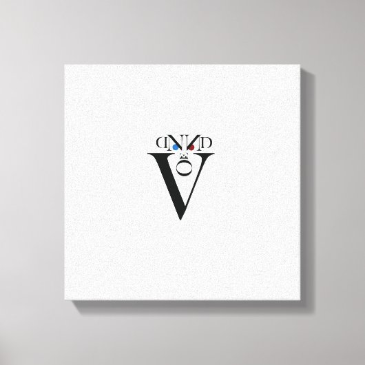 Letter Face Wrapped Canvas Afdruk (Voorkant)