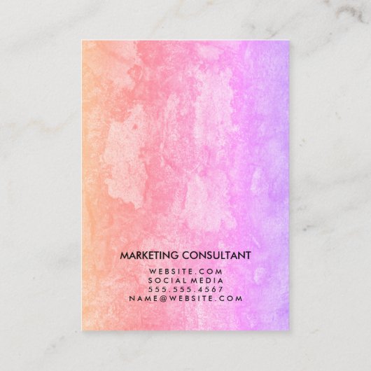 Letter Flip Chic Rustic Visitekaartje (Achterkant)