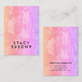 Letter Flip Chic Rustic Visitekaartje (Voorkant / Achterkant)