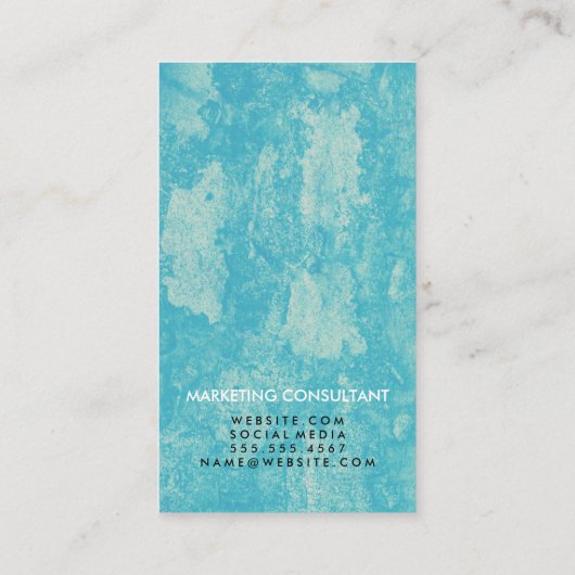 Letter Flip Chic Rustic Visitekaartje (Achterkant)