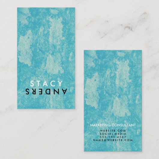 Letter Flip Chic Rustic Visitekaartje (Voorkant / Achterkant)