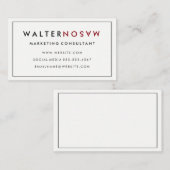 Letter Flip met rand Visitekaartje (Voorkant / Achterkant)