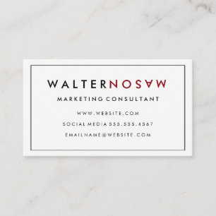 Letter Flip met rand Visitekaartje