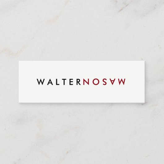 Letter Flip Mini Visitekaartje (Voorkant)