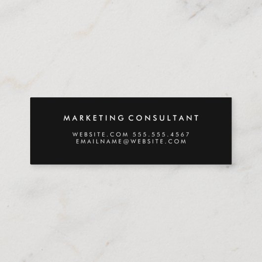 Letter Flip Mini Visitekaartje (Achterkant)