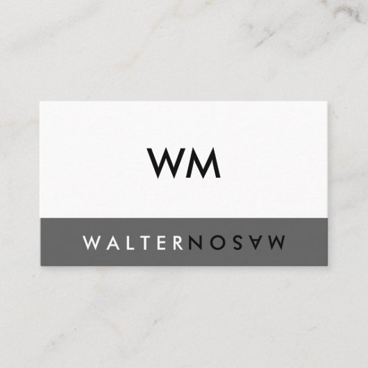 Letter Flip Monogram Company Visitekaartje (Voorkant)