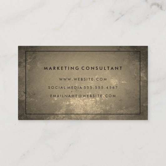 Letter Flip Rustic met Border Visitekaartje (Achterkant)