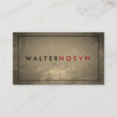 Letter Flip Rustic met Border Visitekaartje (Voorkant)