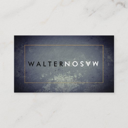 Letter Flip Rustic met Border Visitekaartje (Voorkant)