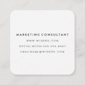 Letter Flip Strepen Vierkante Visitekaartje (Achterkant)