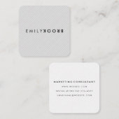 Letter Flip Strepen Vierkante Visitekaartje (Voorkant / Achterkant)