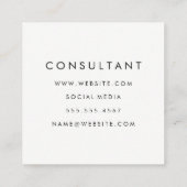 Letter Flip Vierkante Visitekaartje (Achterkant)