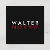 Letter Flip Vierkante Visitekaartje (Voorkant)