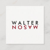 Letter Flip Vierkante Visitekaartje (Voorkant)