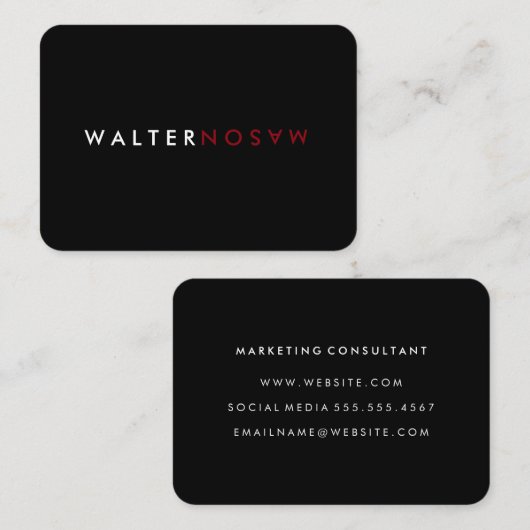 Letter Flip Visitekaartje (Voorkant / Achterkant)