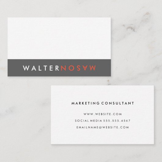 Letter Flip Visitekaartje (Voorkant / Achterkant)