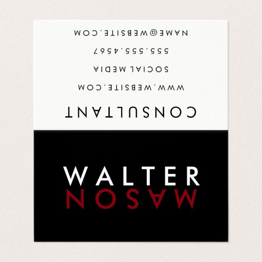 Letter Flip Visitekaartje (Buitenkant ongevouwen)