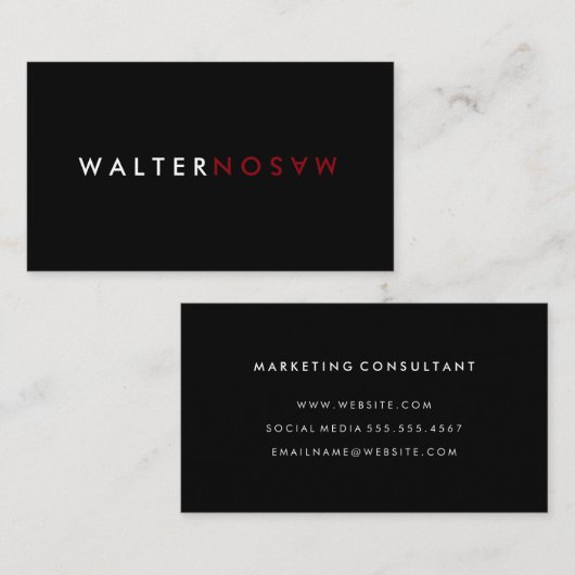 Letter Flip Visitekaartje (Voorkant / Achterkant)