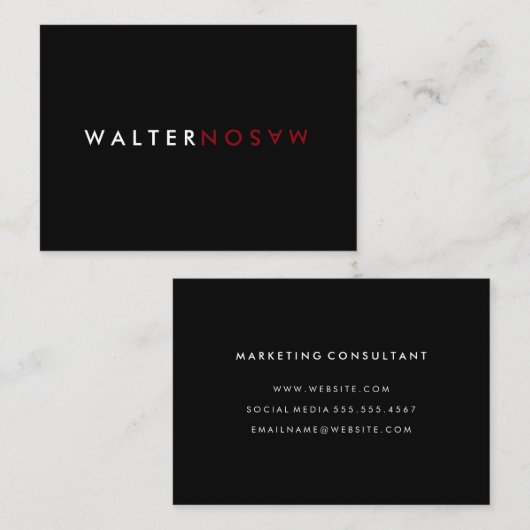 Letter Flip Visitekaartje (Voorkant / Achterkant)