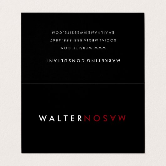 Letter Flip Visitekaartje (Buitenkant ongevouwen)