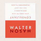 Letter Flip Visitekaartje (Buitenkant ongevouwen)