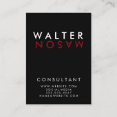 Letter Flip / Zwart Rood / Zwart Visitekaartje (Voorkant)