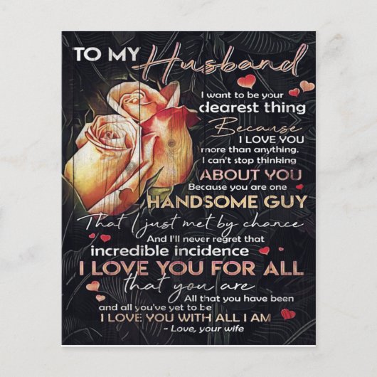 Letter For Husband | Family Decoration | Flyer (Voorkant)