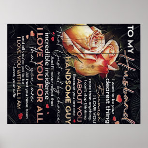 Letter For Husband Family Decoration Poster
