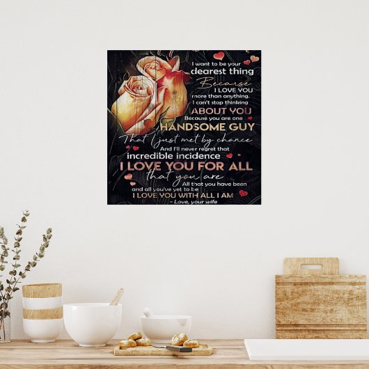 Letter For Husband | Family Decoration | Poster (Keuken)