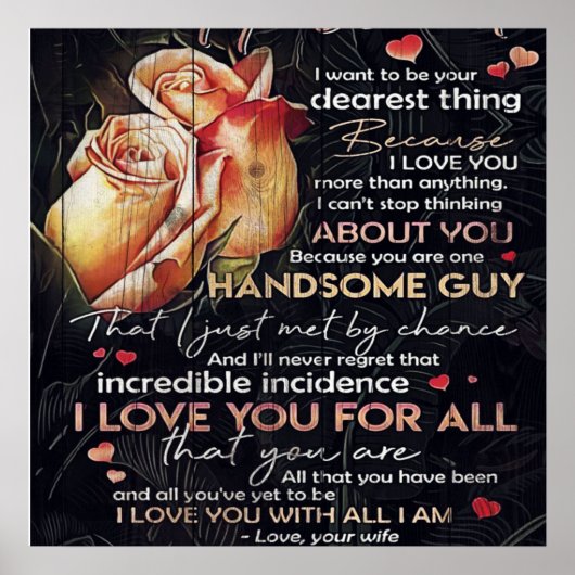 Letter For Husband | Family Decoration | Poster (Voorkant)