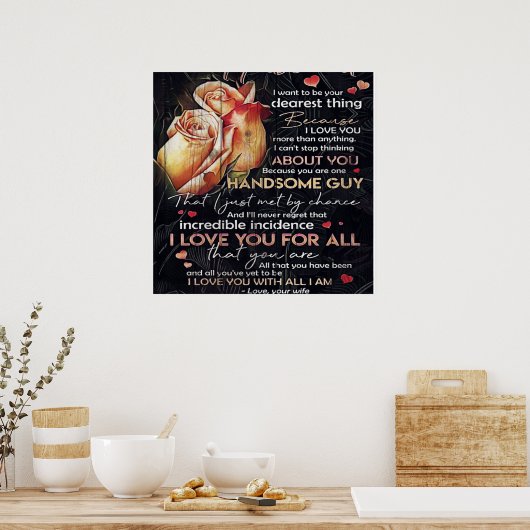 Letter For Husband | Family Decoration | Poster (Keuken)