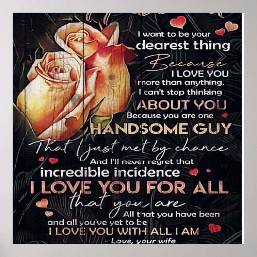 Letter For Husband | Family Decoration | Poster (Voorkant)