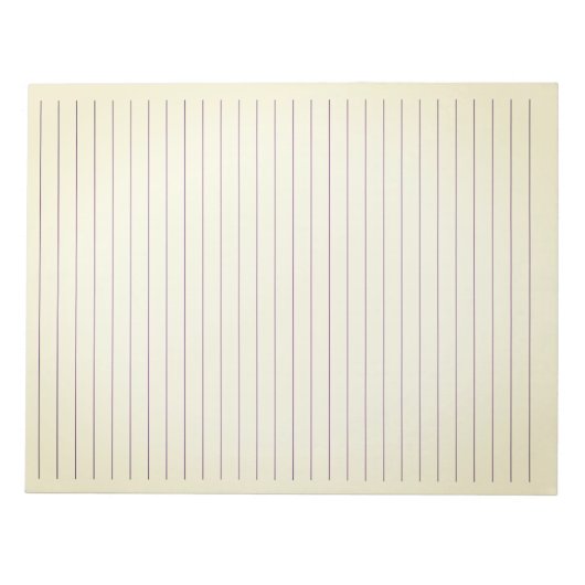 Letter-formaat: 8,5 x 11 inch Paars, breedgedragen Notitieblok (Voorkant)